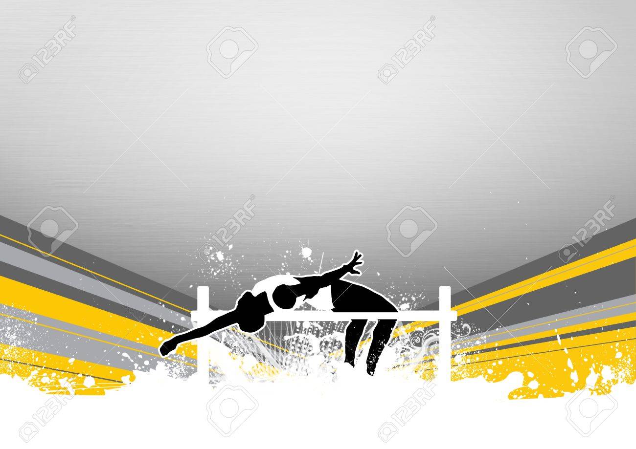 High Jump Background With Space Poster Web Leaflet Magazine