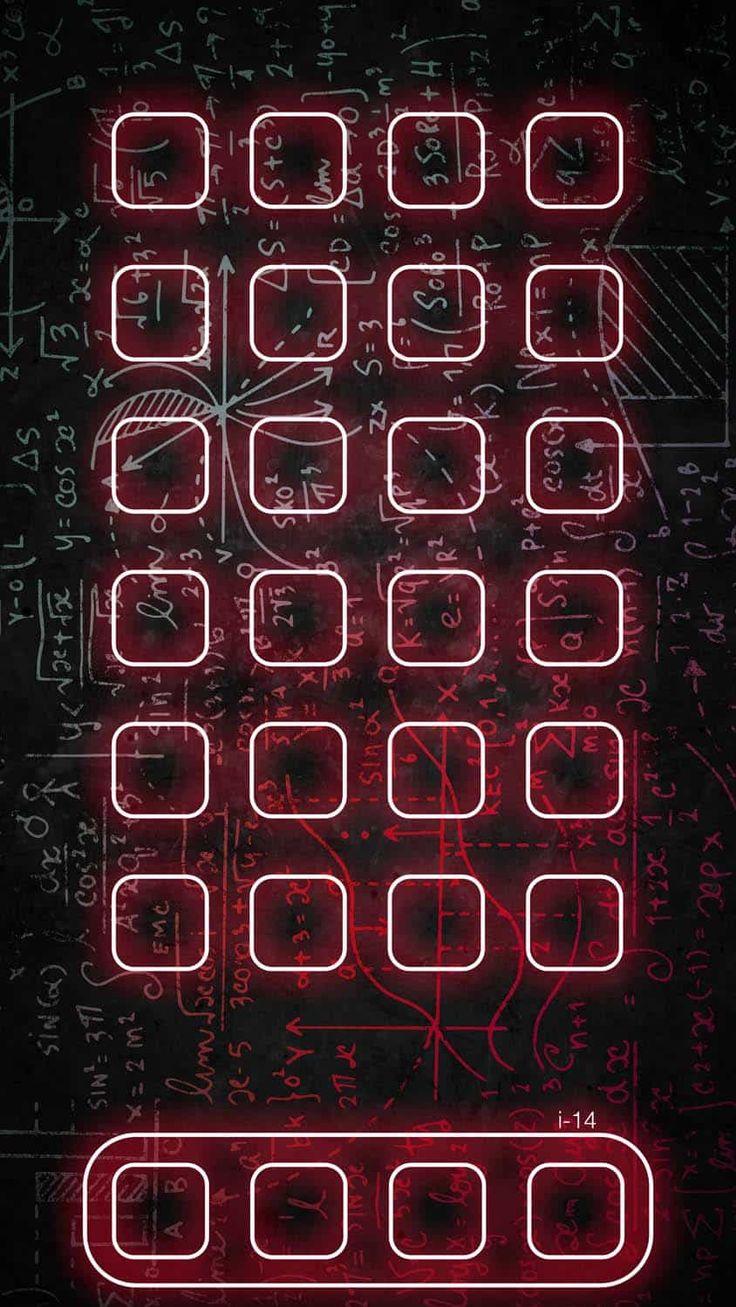 iPhone Pro Maths Neon App Icons App Dock Wallpaper iPhone