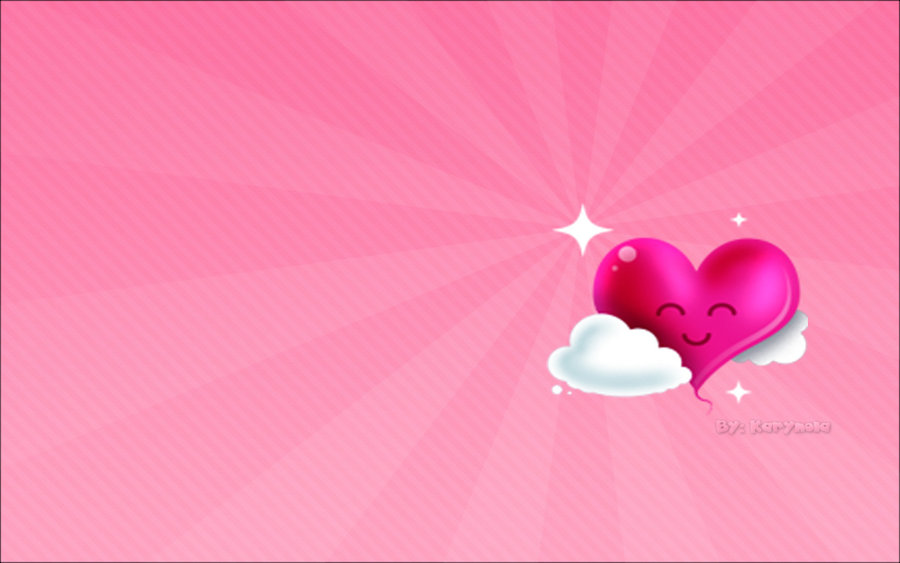 Wallpaper Pink Heart By Kary