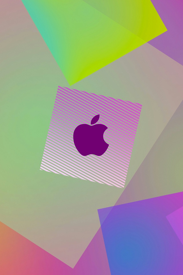 Girly Purple Apple Logo iPhone 4 Wallpaper and iPhone 4S Wallpaper