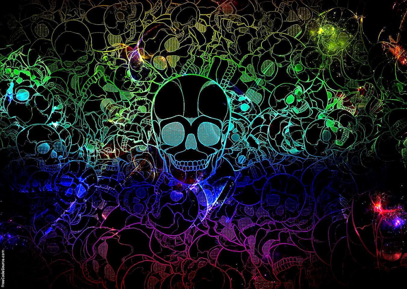 Abstract Skull Colorful Wallpaper HD