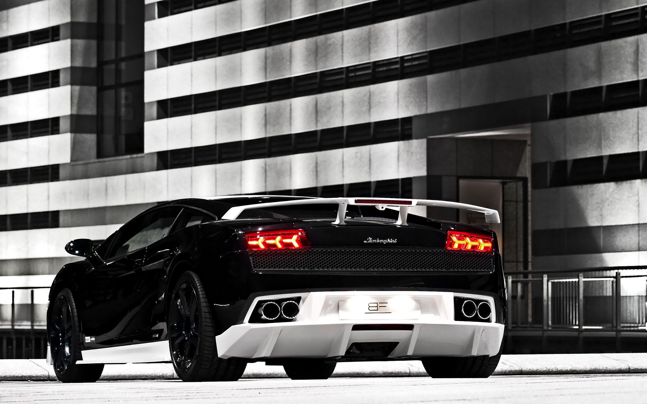 Fancy Black And White Lamborghini HD Wallpaper