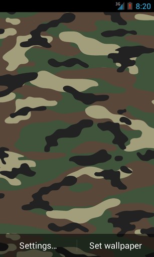 Woodland Camo Live Wallpaper App For Android