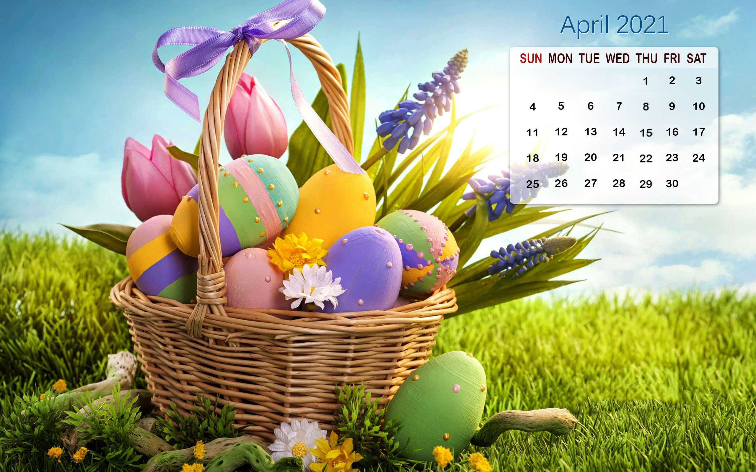 Easter April Calendar Wallpaper Awesome HD