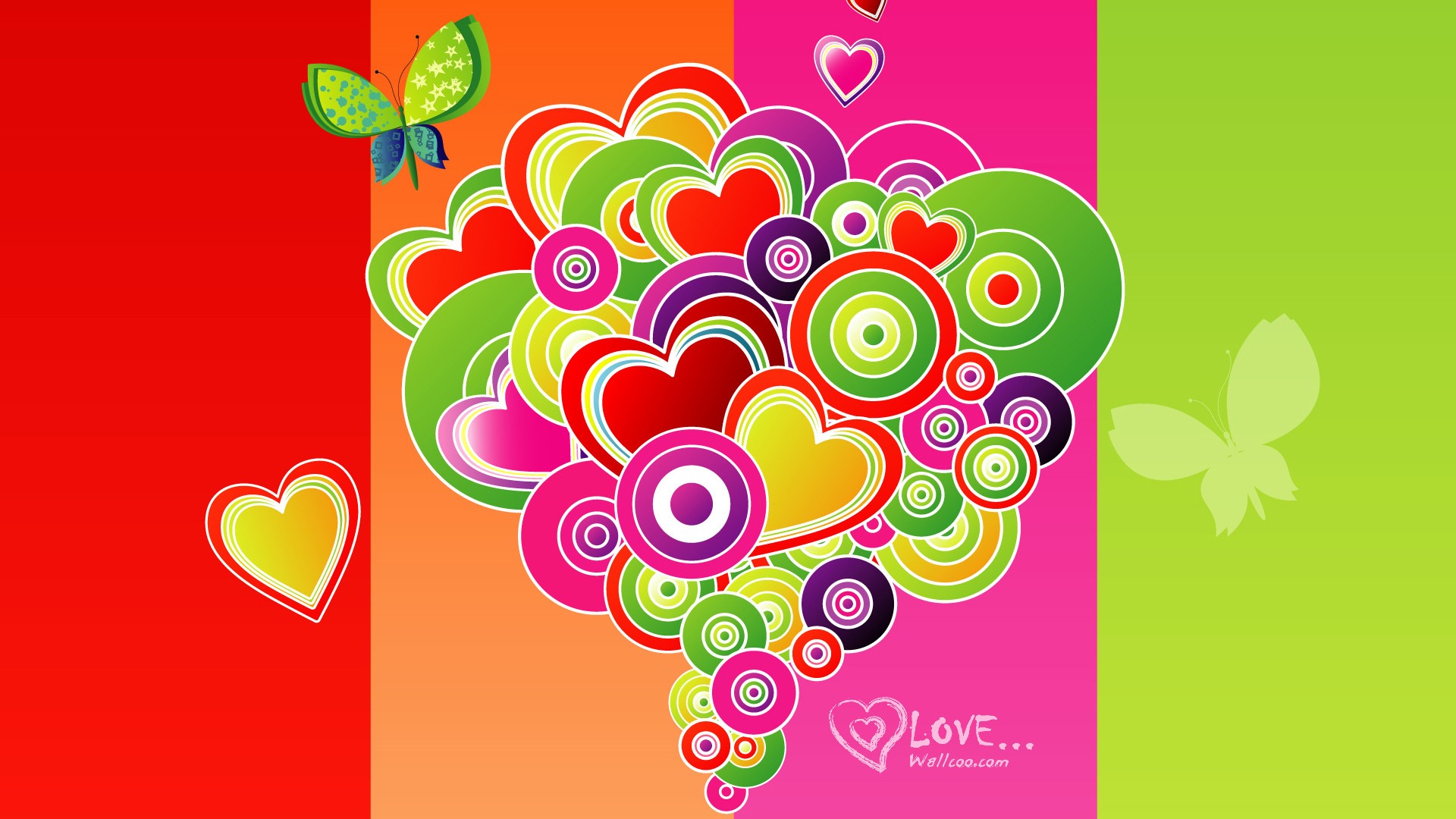 Valentines Day Heart Shaped Design Wallpaper