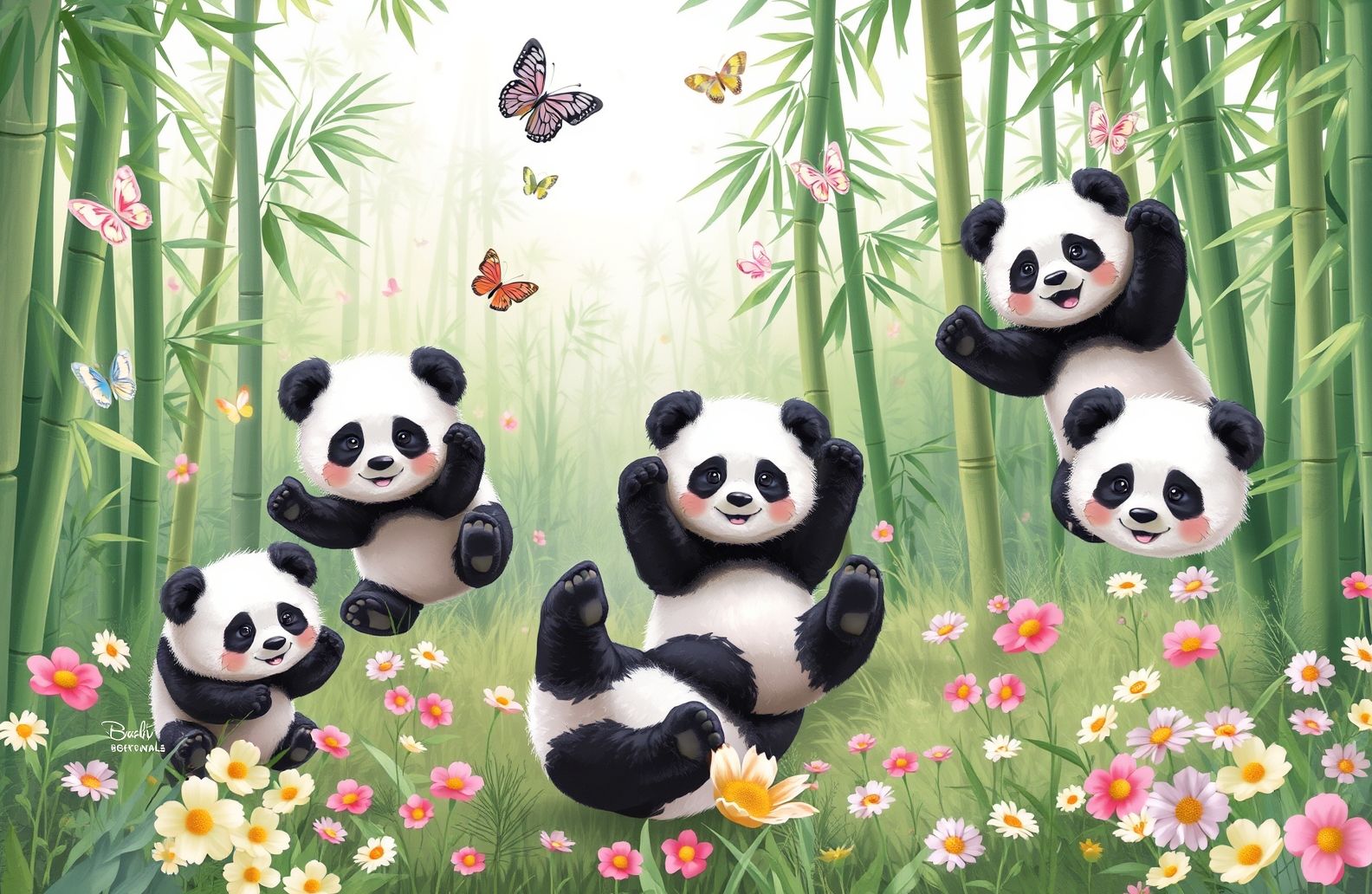 Cute Panda Background