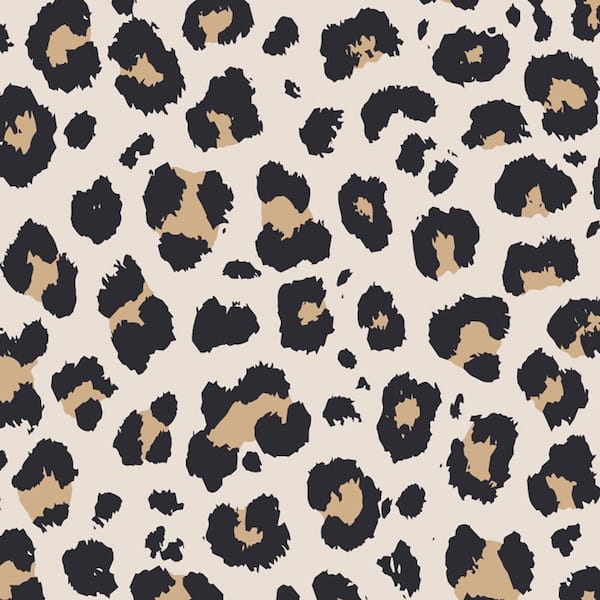 Animal Print Leopard Light Natural Peel And Stick Vinyl Wallpaper W9227