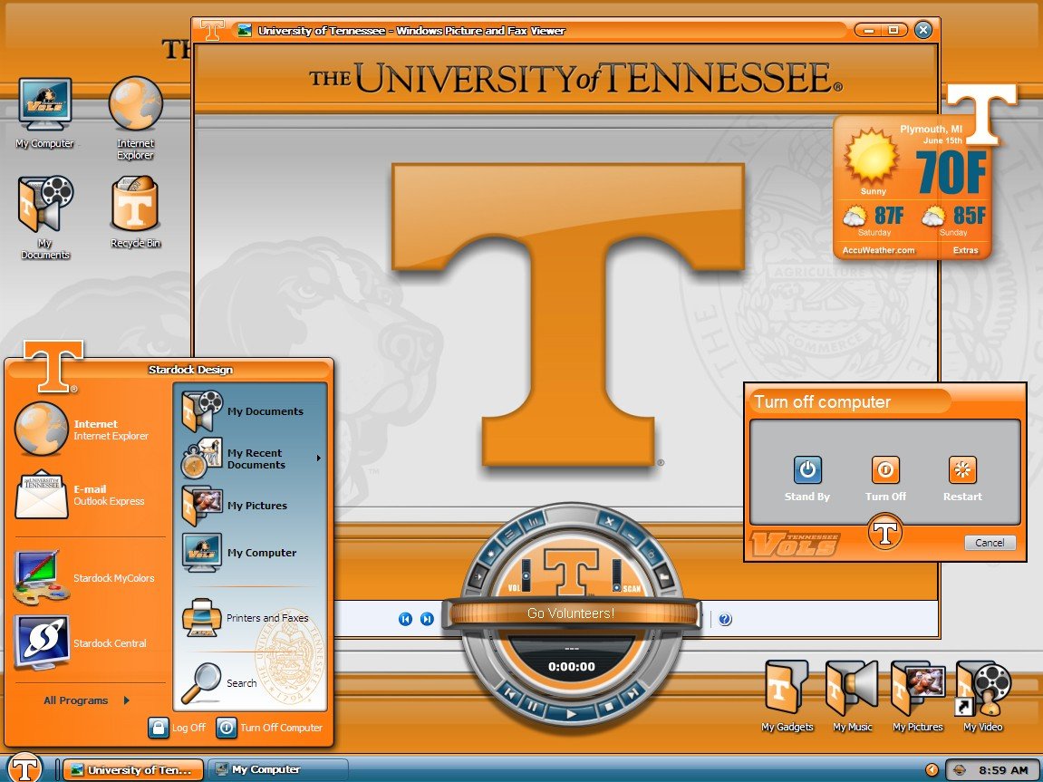 Mycolors University Of Tennessee Desktop Screenshot