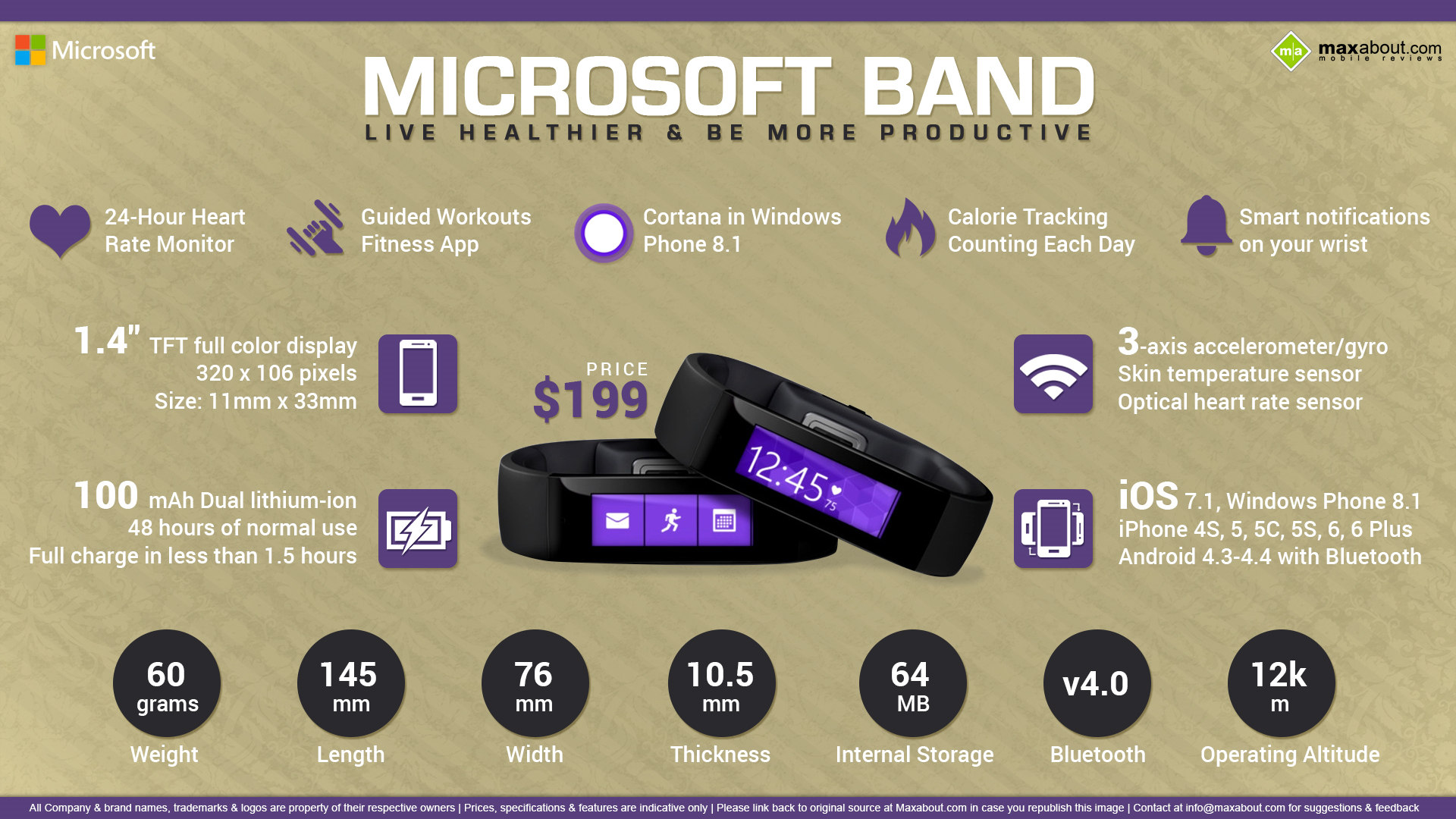 Microsoft Band   Live healthier and be more productive