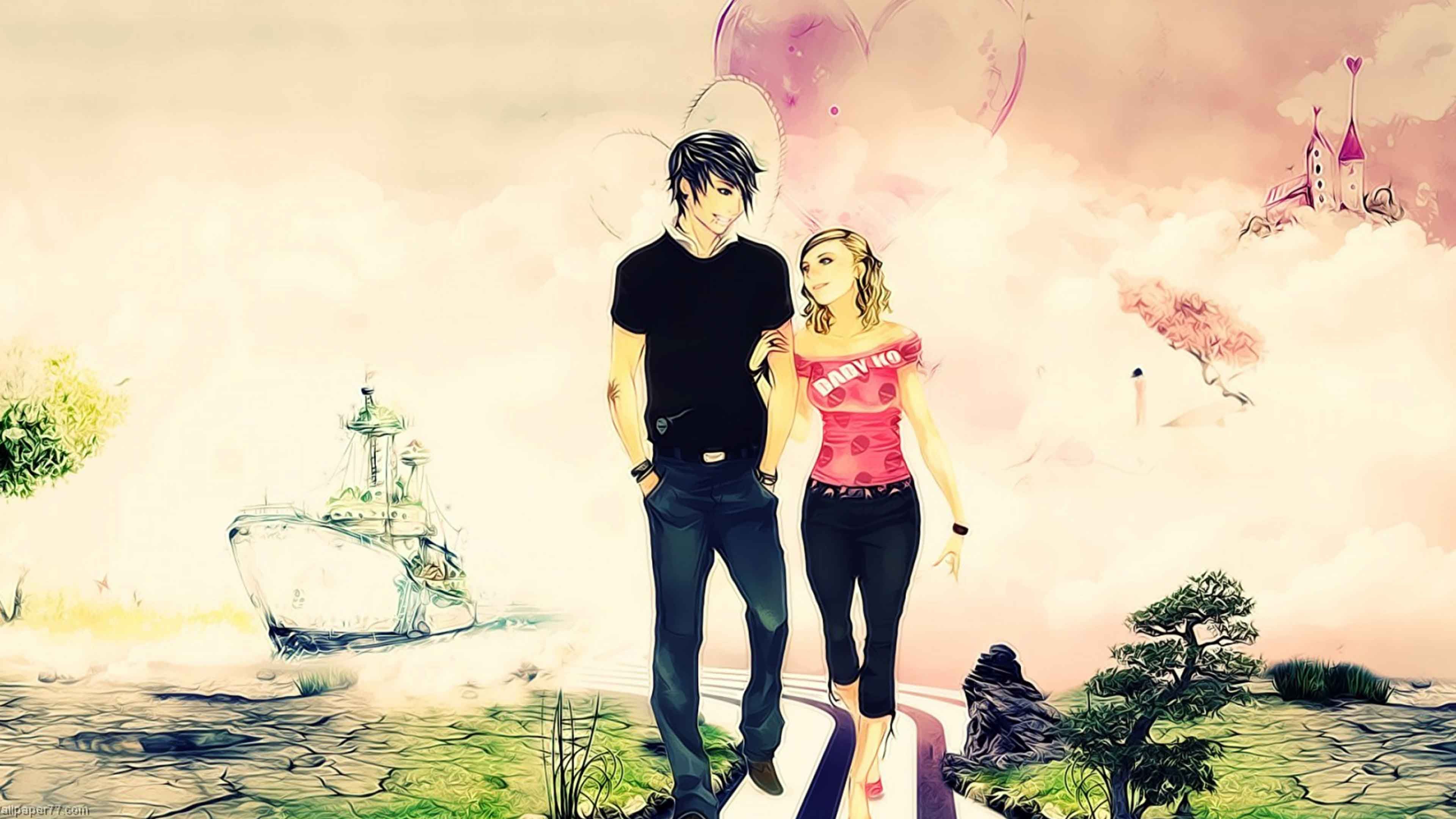 Cartoon Wallpaper Love