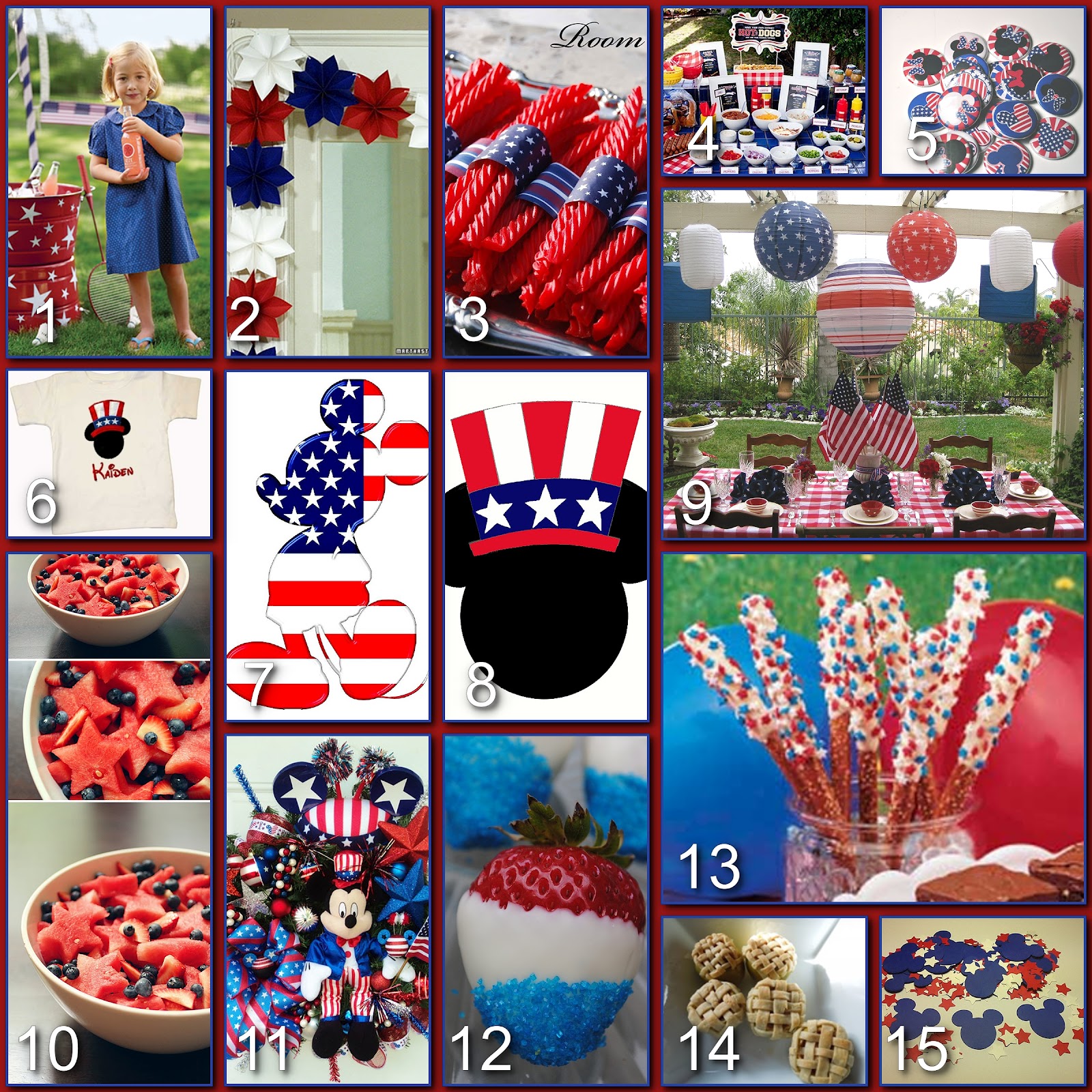 Disney Donna Kay Party Boards 4th Of July Bash