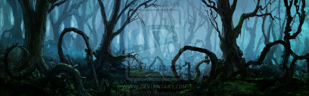 Wizard Spooky Forest Trine