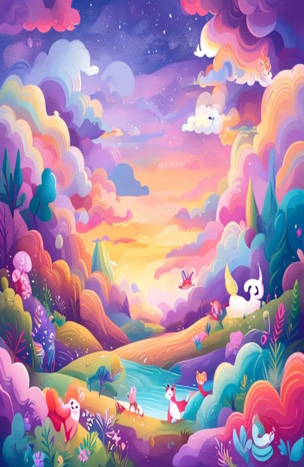 Aesthetic Cartoon Image Wallpaper
