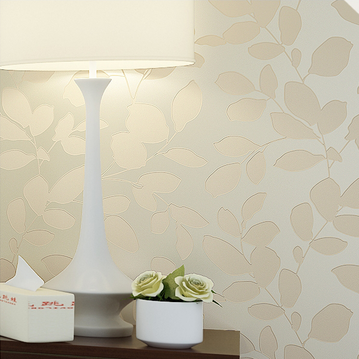 Wallpaper Modern Living Room Bedroom Flocking Wall Paper Textured Home
