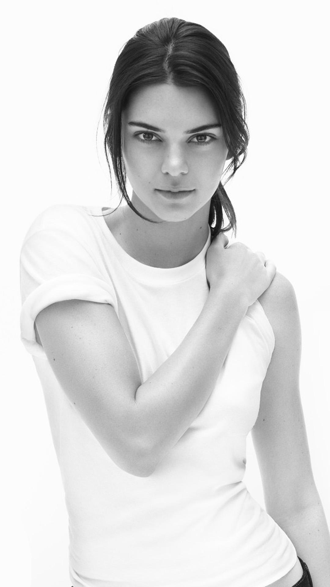 Kendall Jenner Black White Photoshoot 4k Ultra HD Mobile Wallpaper
