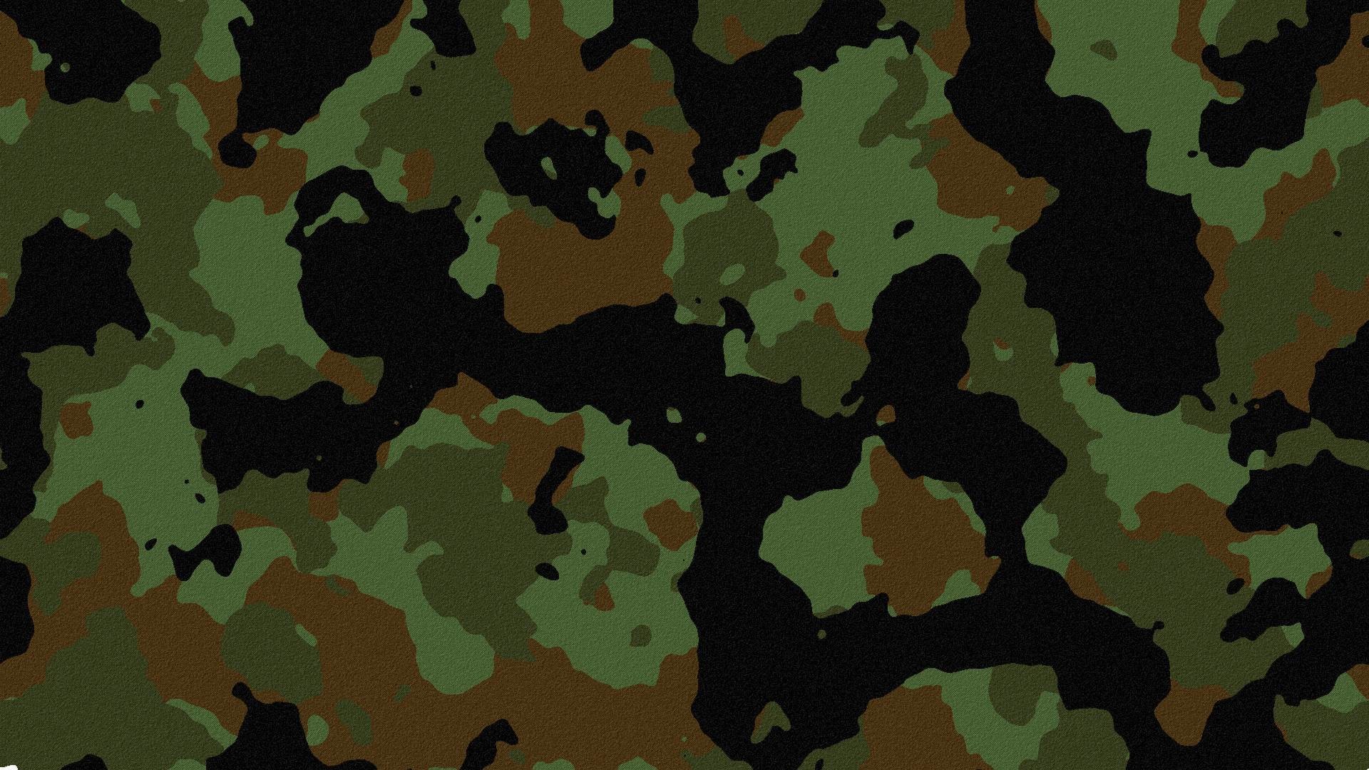 Camouflage pattern in shades of green, brown, and black, ideal for a camo wallpaper