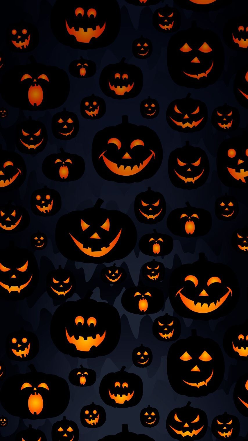 Scary Halloween Pumpkin Masks iPhone Wallpaper