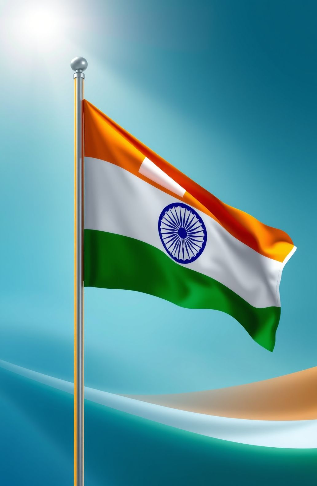Indian National Flag Wallpaper 3d
