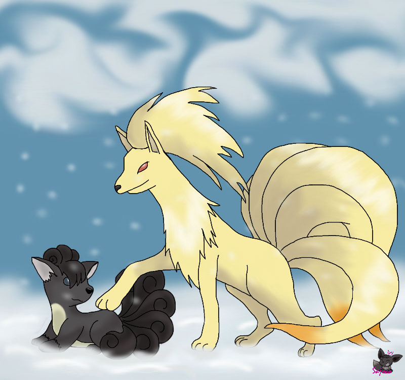 Vulpix And Niales By Sajocosangel