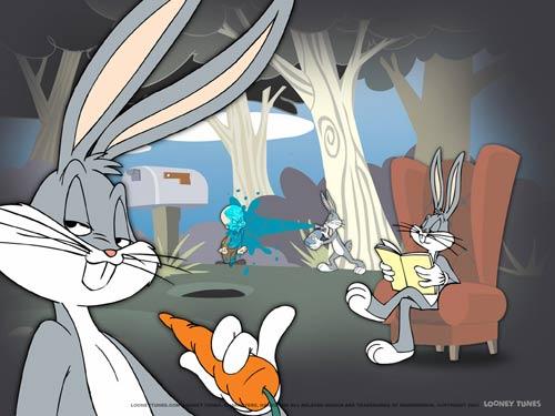 Auf Dem Desktop Der L Ssige Nager Ist Star Bugs Bunny Show