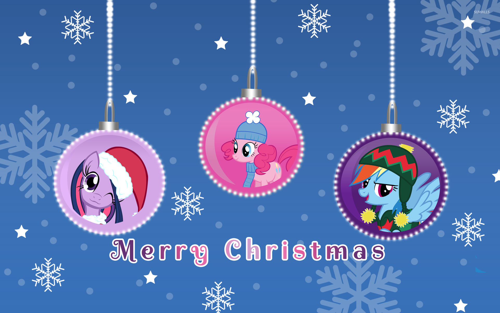 Merry My Little Pony Friendship Is Magic Christmas Wallpaper Cartoon