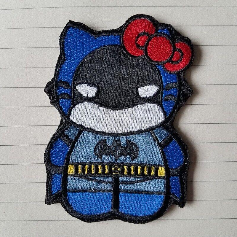 Superman Batman Logo Hello Kitty Hook Loop Patch Embroidered