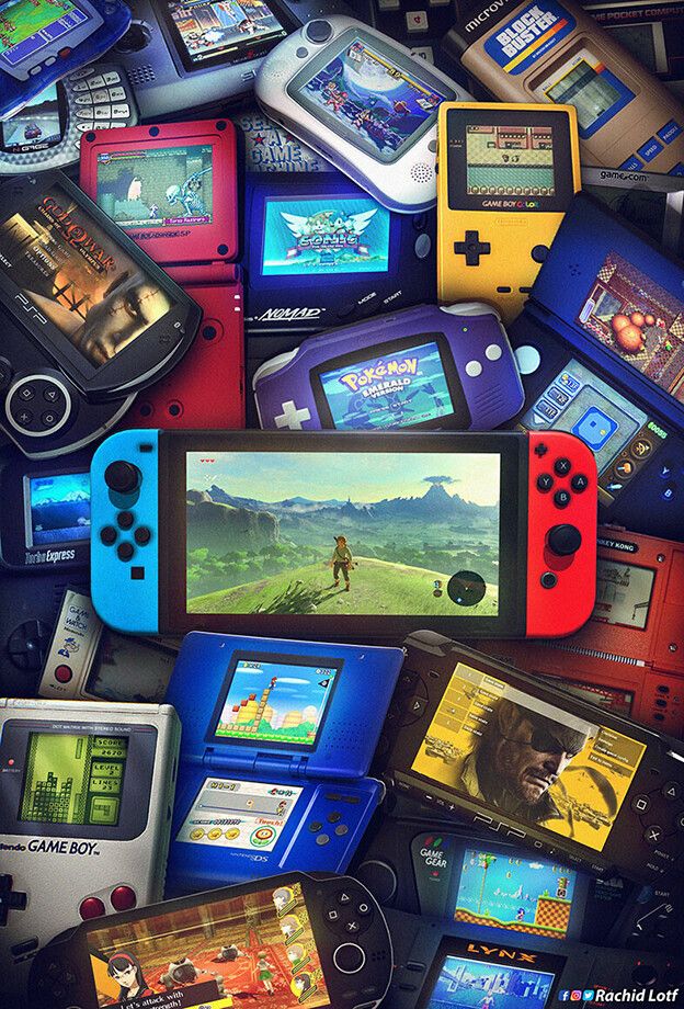 Artstation Years Of Handheld Game Systems Rachid Lotf