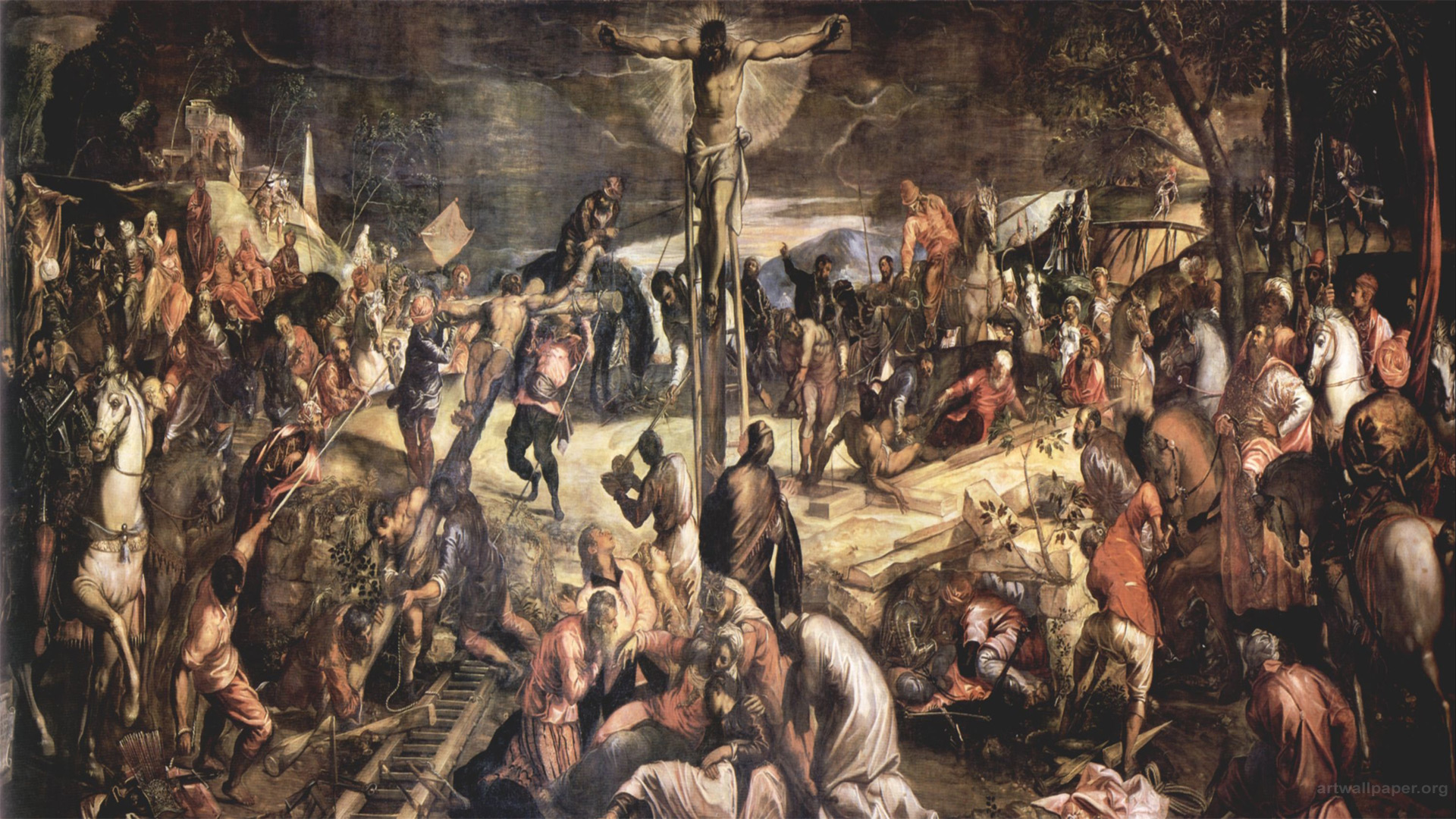 Crucifixion Tintoretto Jacopo Wallpaper