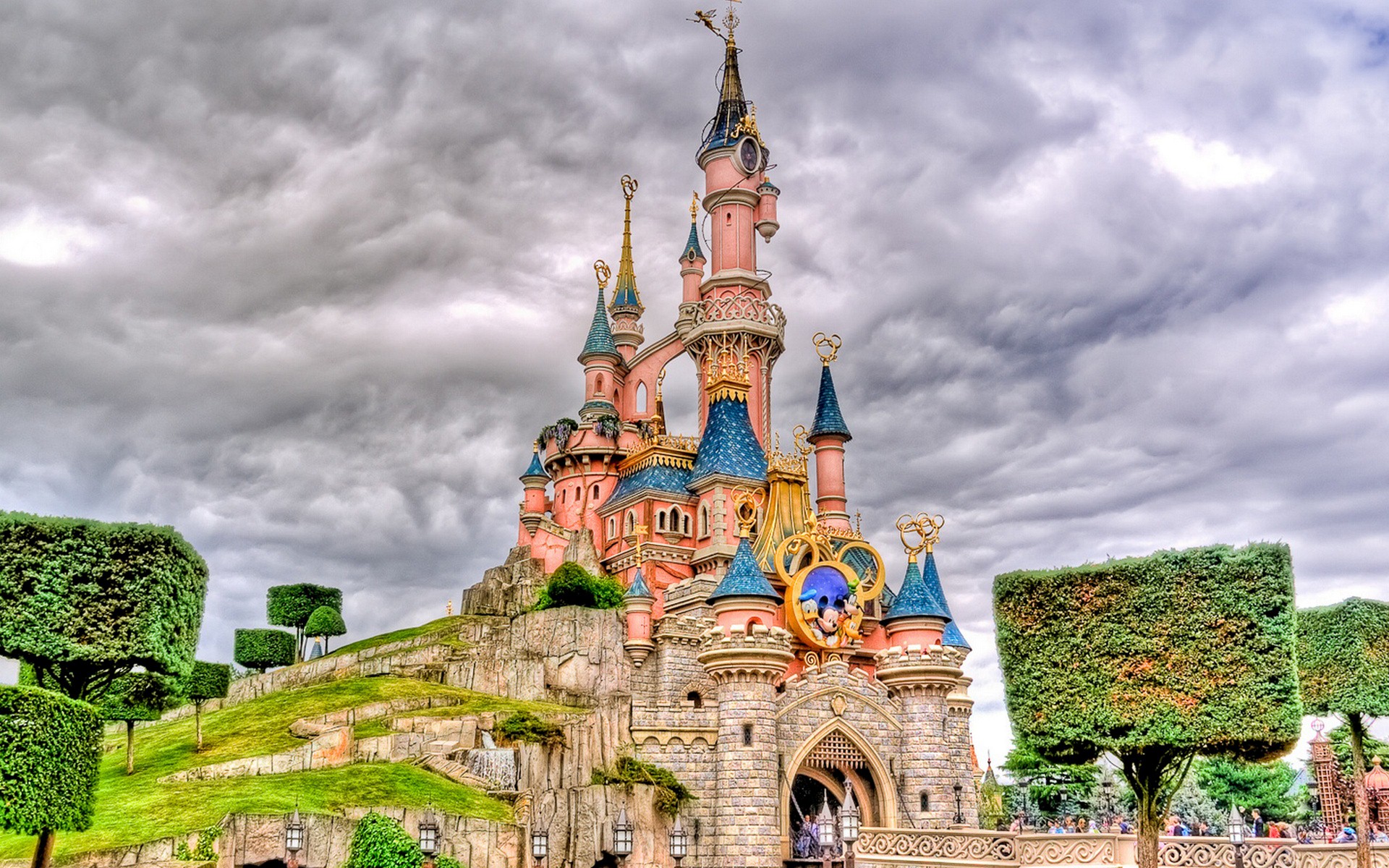 Sleeping Beauty Castle of Disneyland Park in Anaheim United States