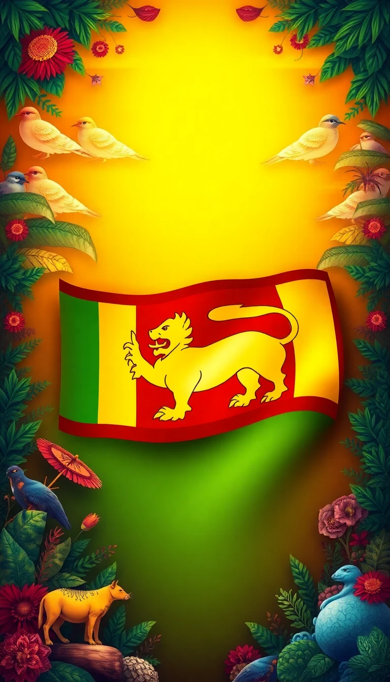 Sri Lanka Flag Wallpaper