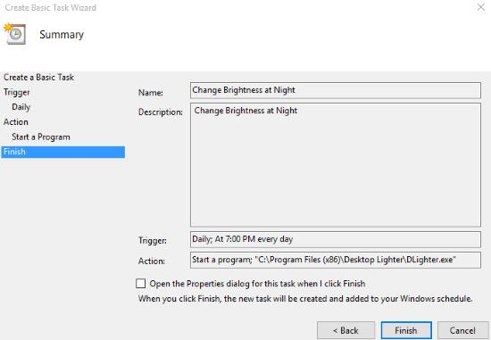 Scheduling Desktop Lighter On Windows To Reduce Brightness Sunset