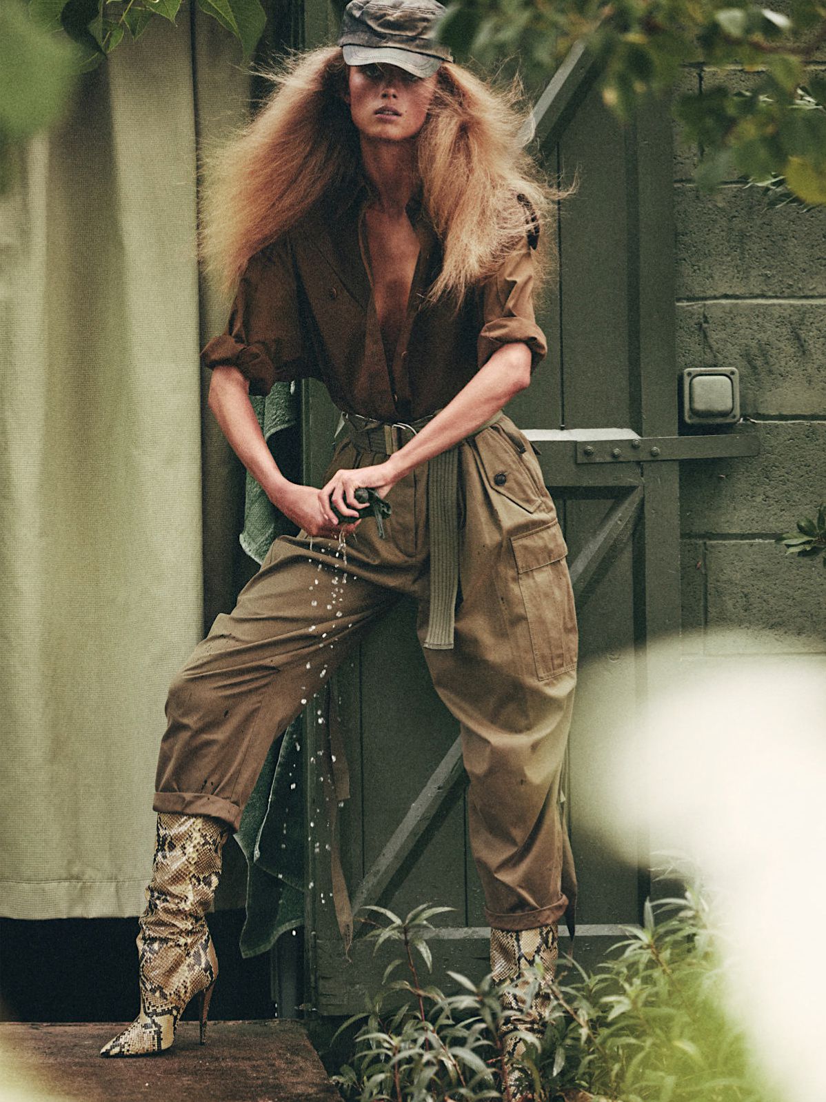 Vogue Paris Rianne Van Rompaey In Military Outfit HD Image On