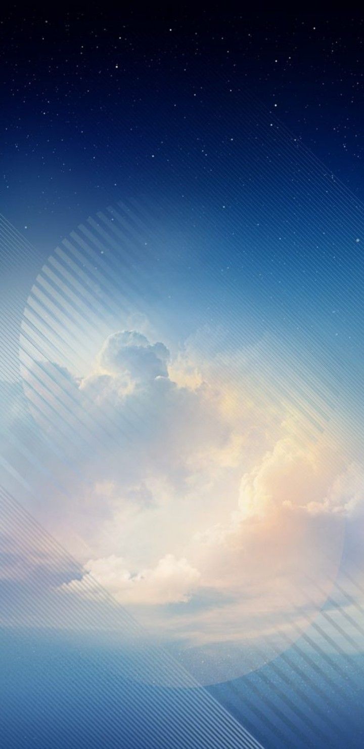 Ios iPhone X Aqua Blue Sky Apple Wallpaper