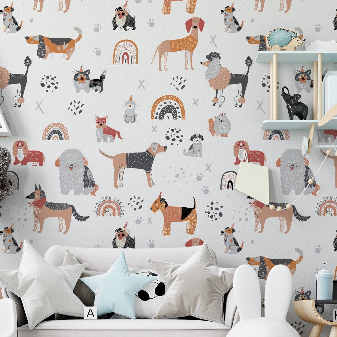 Free download Nursery Wallpaper Dogs and Puppies Peel Stick and Etsy