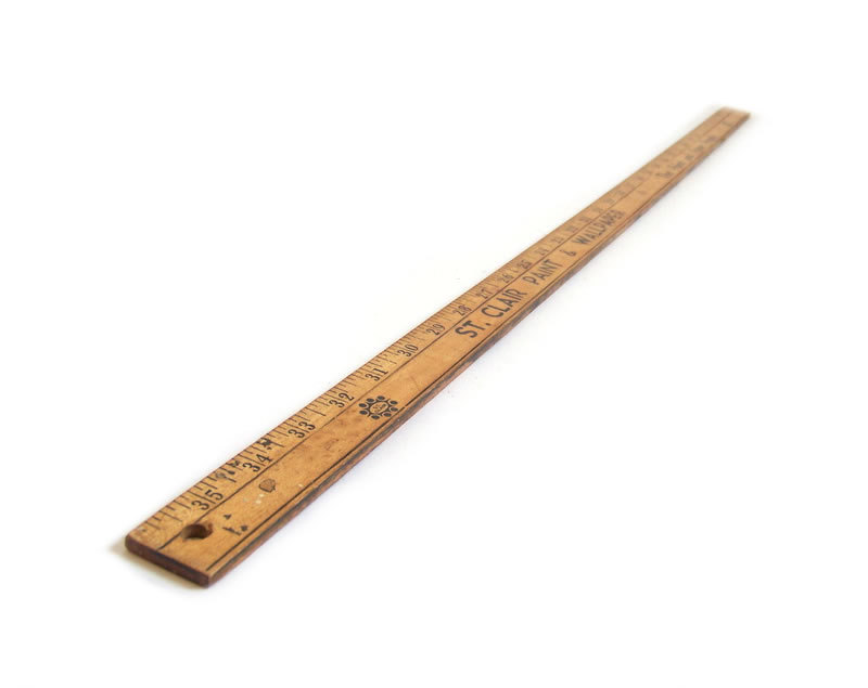 Vintage Wooden Ruler Yard Stick Measure By Stonesoupology