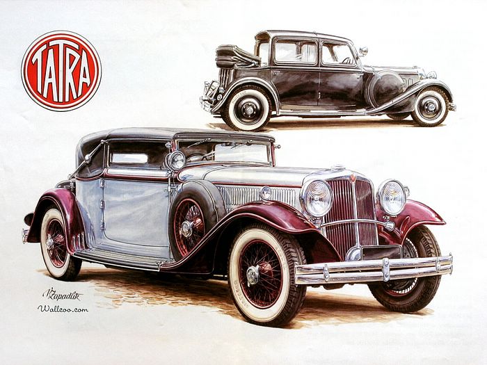 Tatra Antique Car Cars Art Illustration Wallcoo