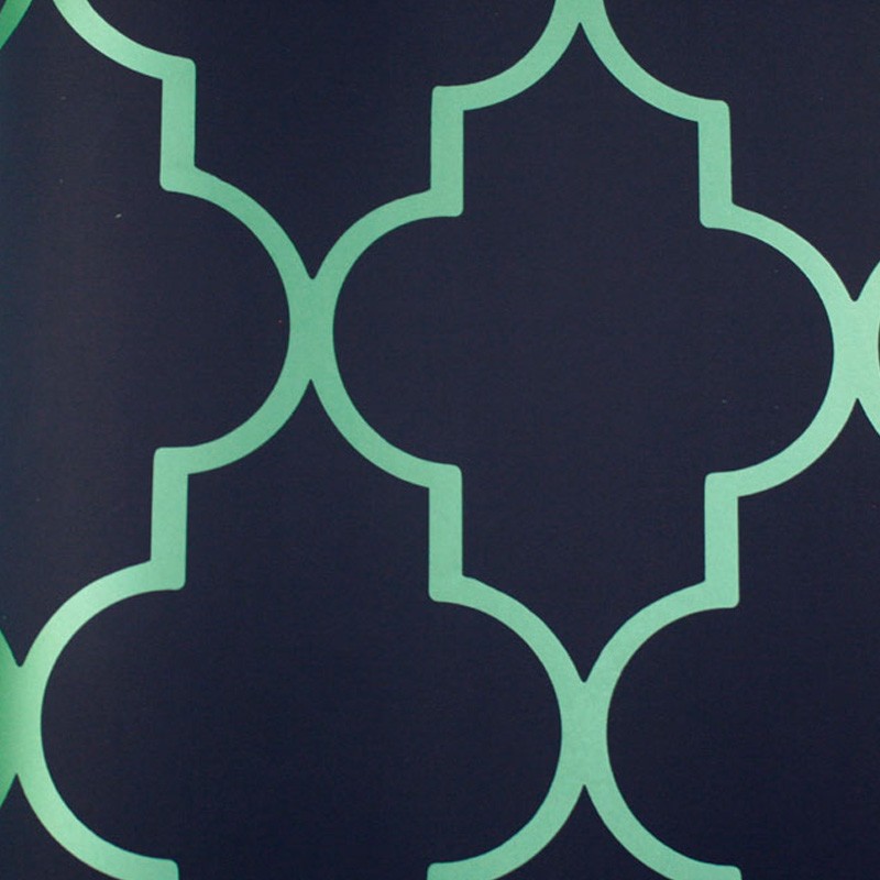 Mood Living Wallpaper In Green And Navy