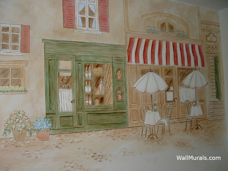 French Cafe Kitchen Wall Mural