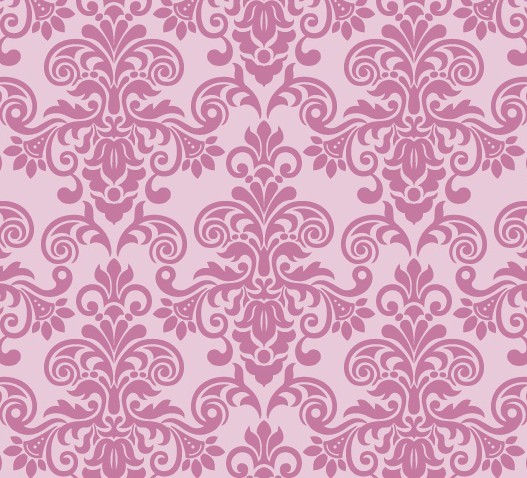 Pink Vintage Floral Pattern Background