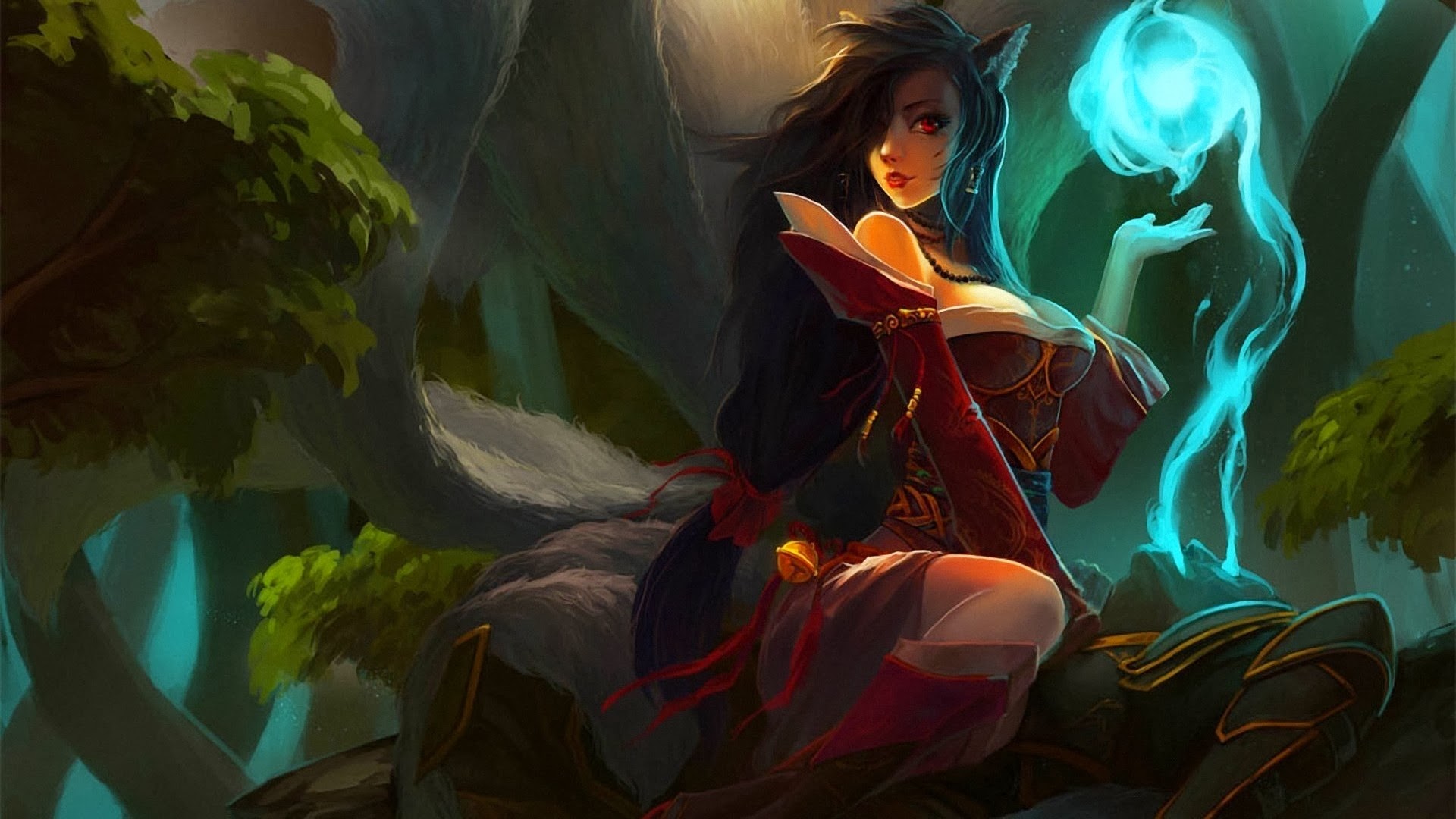 Ahri League Of Legends HD Wallpaper Background Lol Sexy Girl Champion