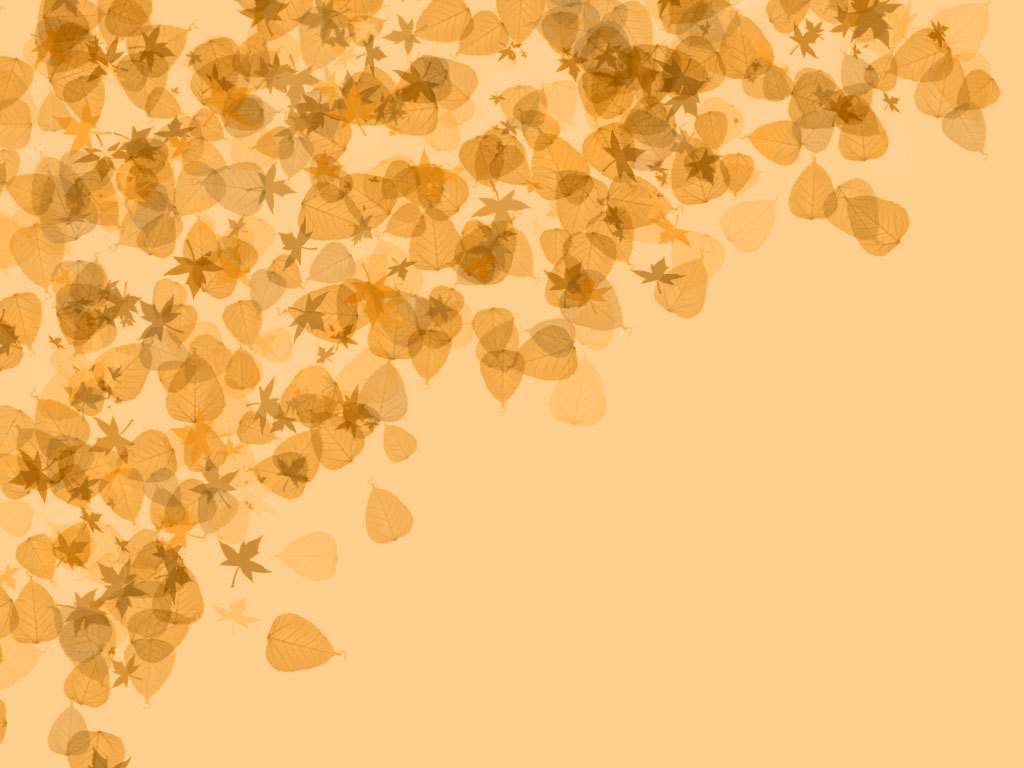 Autumn Leaves Yellow Background For Powerpoint Flower Ppt Templates