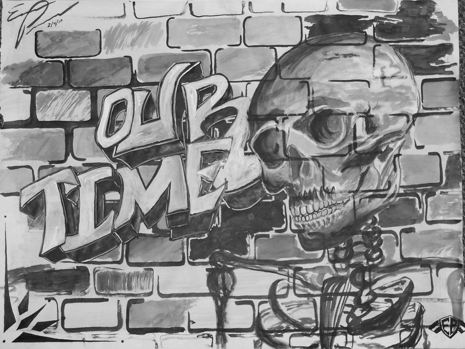 Black And White Graffiti Wallpaper