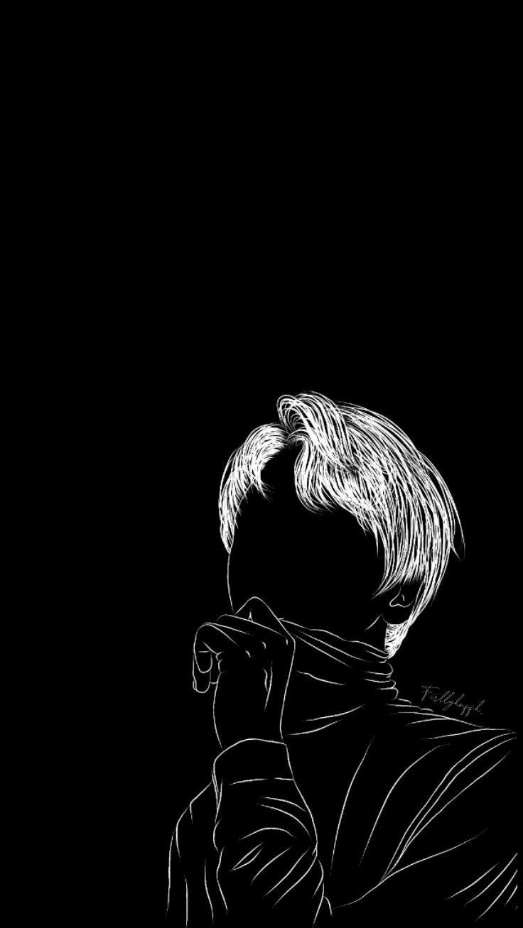 🔥 Free download Haechan Black and white art drawing Black wallpaper ...