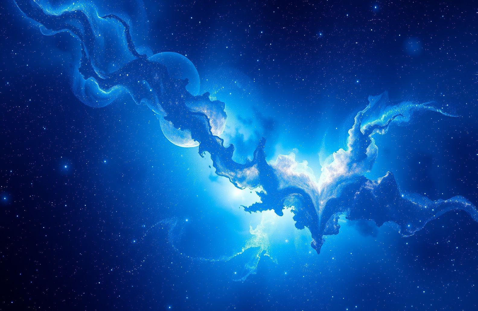Blue Space Wallpaper