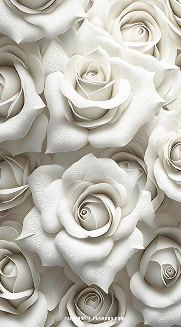 Flower Wallpaper Ideas For Phone iPhone White Rose 3d
