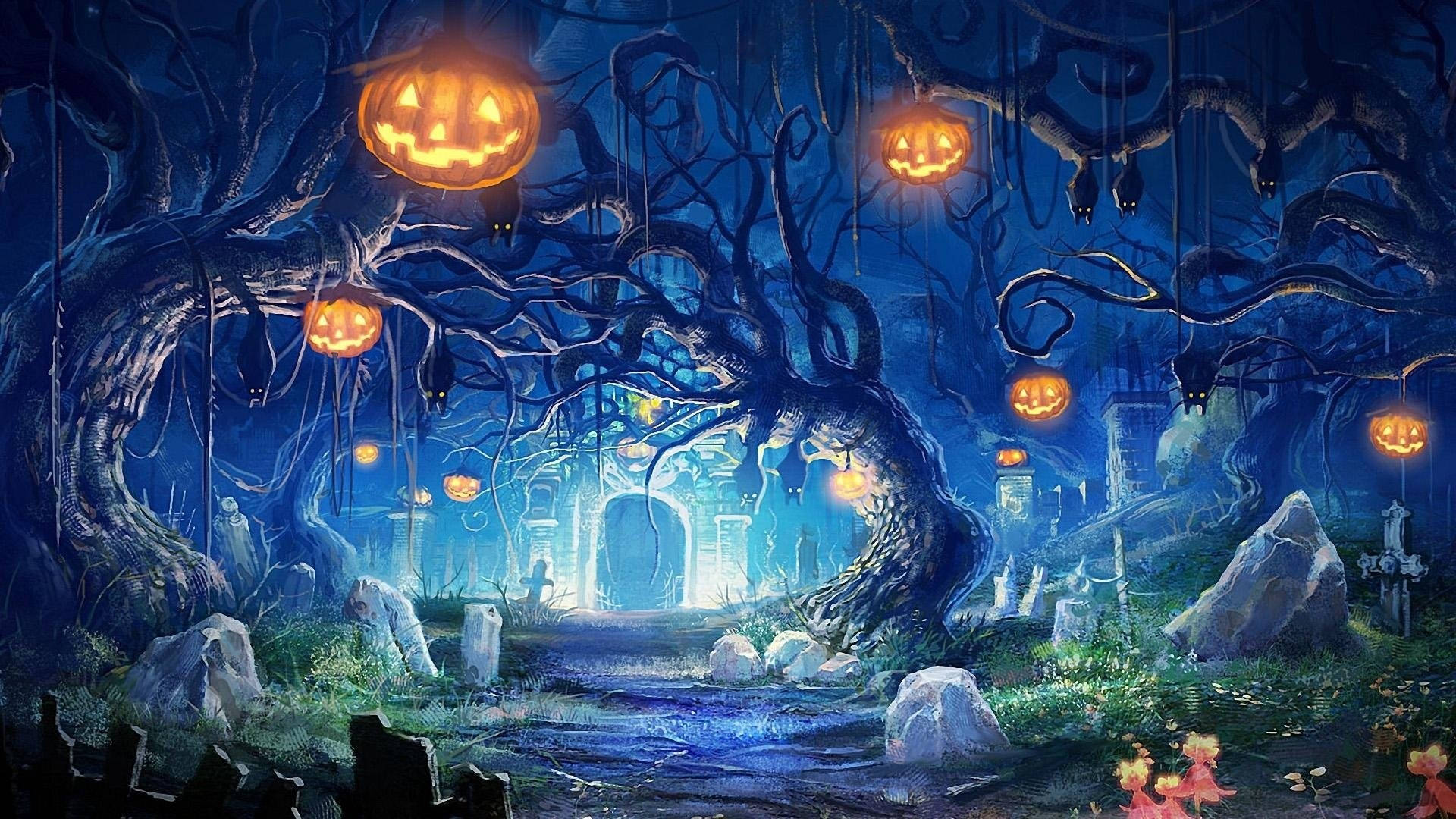 Aesthetic Halloween Laptop Wallpaper