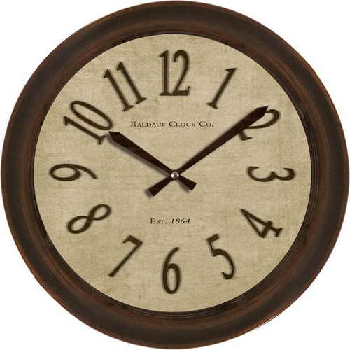 Allen Roth Parchment Clock L Black Bristol
