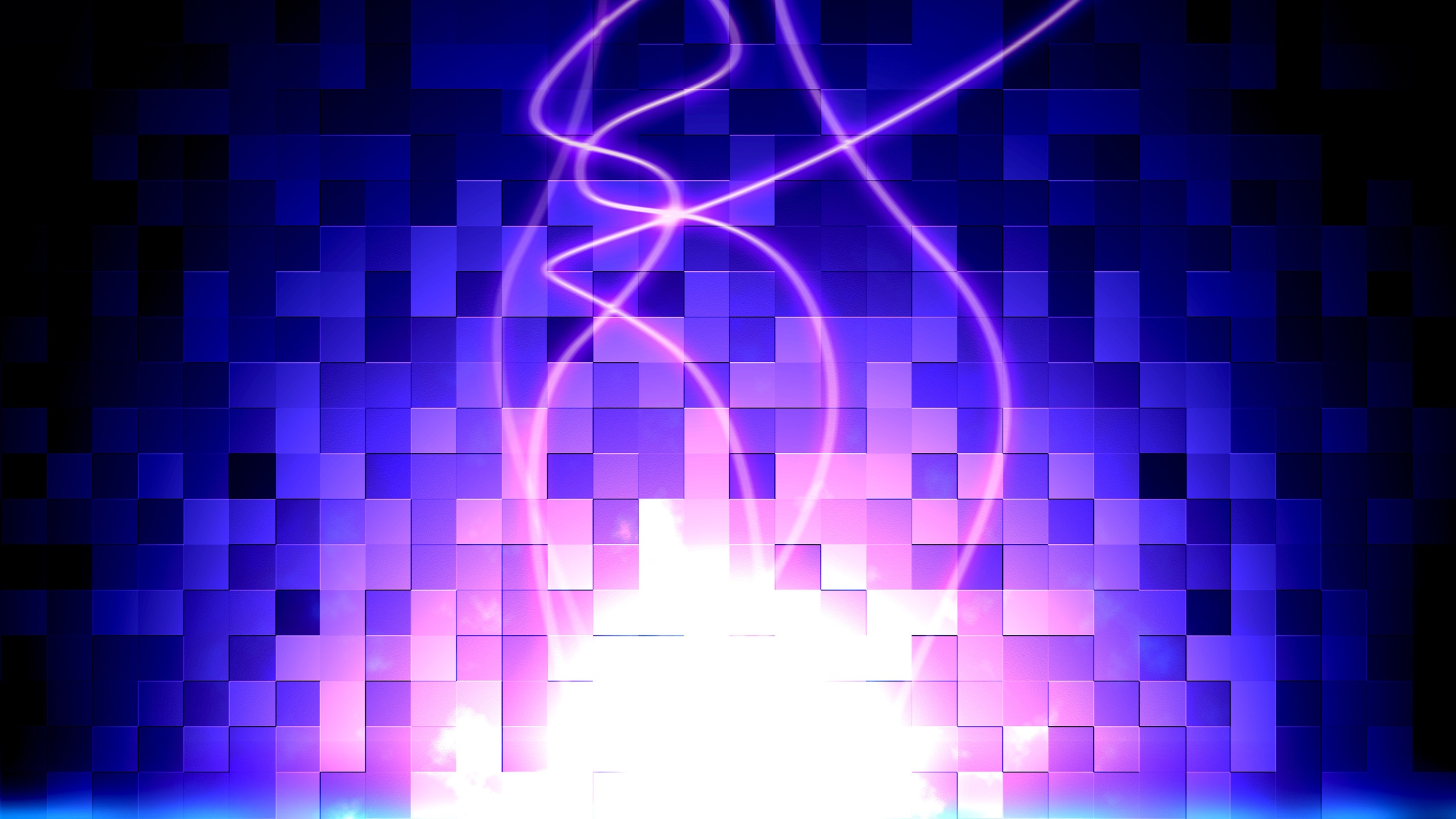 Purple Blue Abstract Cubes Wallpaper