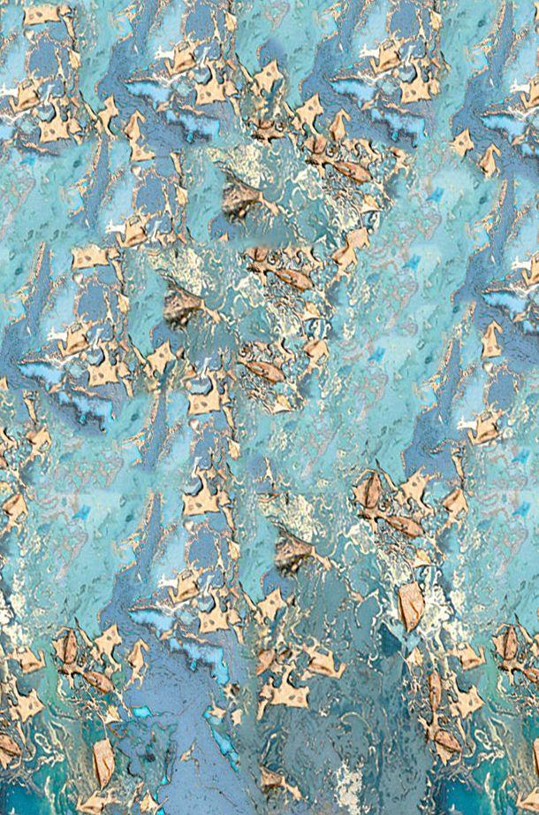 Blue Gold Marble iPhone Wallpaper