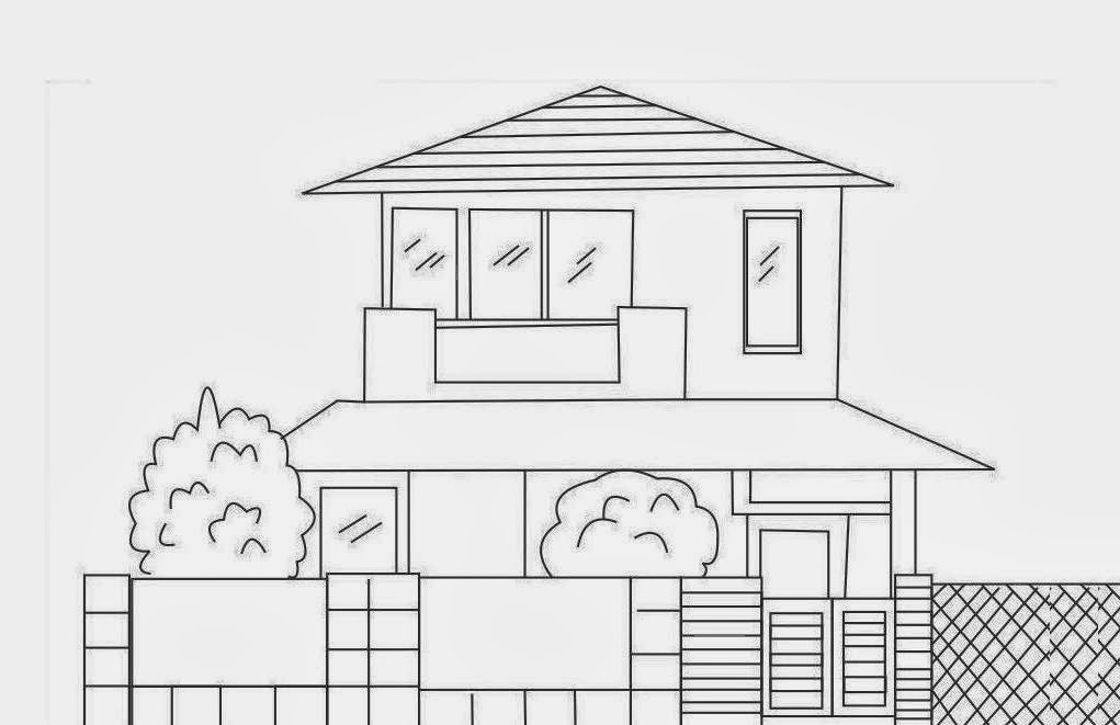 How to draw big house coloring page for kids I learn coloring book with ...  | Coloring pages for kids, House colouring pages, Coloring books